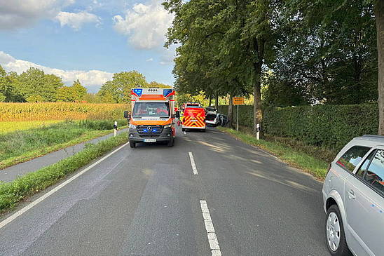 Fünf Verletzte bei Frontalzusammenstoß auf der Weetzener Landstraße